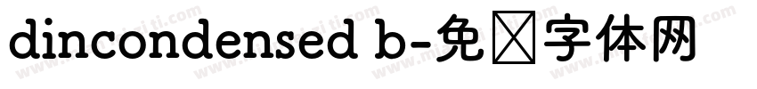 dincondensed b字体转换